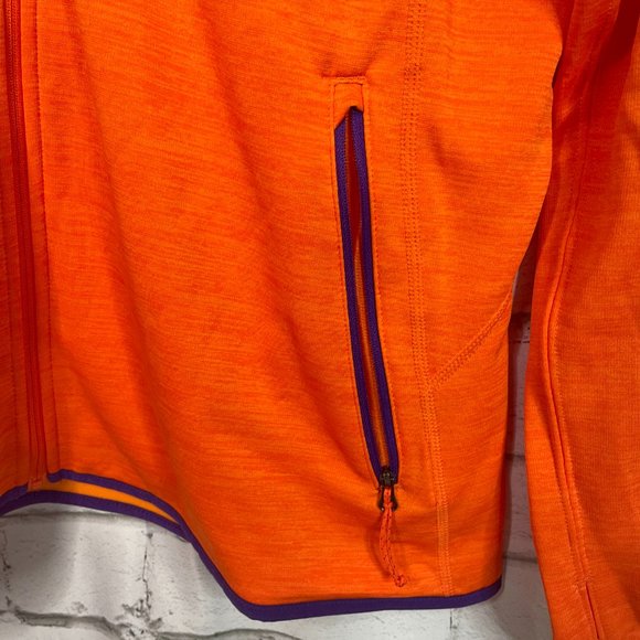 Columbia Womens Orange Clemson Tigers Sapphire Trail Zip  Fleece Jacket - Picture 3 of 4